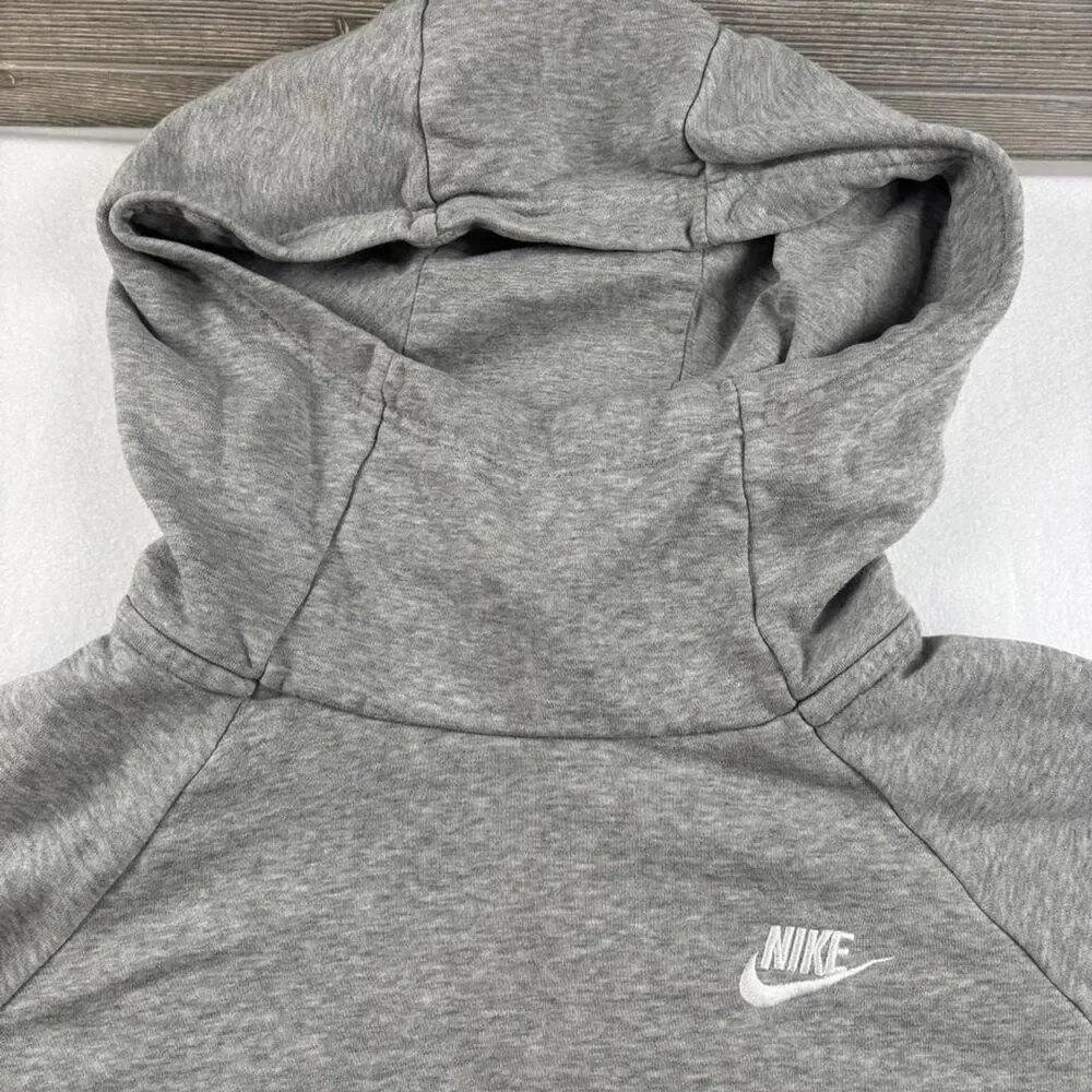 Nike Women’s Gray Cowl Neck Hoodie Size S Pullover Cozy Athleisure Sweatshirt